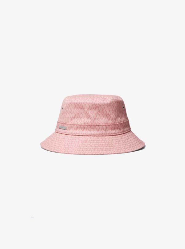 Damske Klobuky Michael Kors Logo Print Organic Cotton Blend Bucket Ruzove - Doplnky Michael Kors Vypredaj | DFRNX-7013